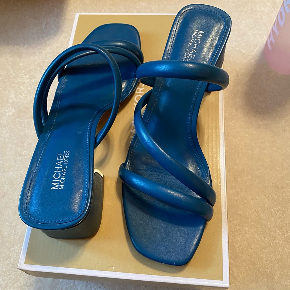 Michael Kors Lana Mule Teal Size 6.5